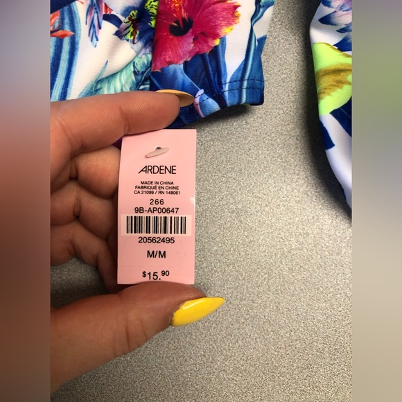 Strapless Pattern Swimsuit Set - Picture 6 of 7